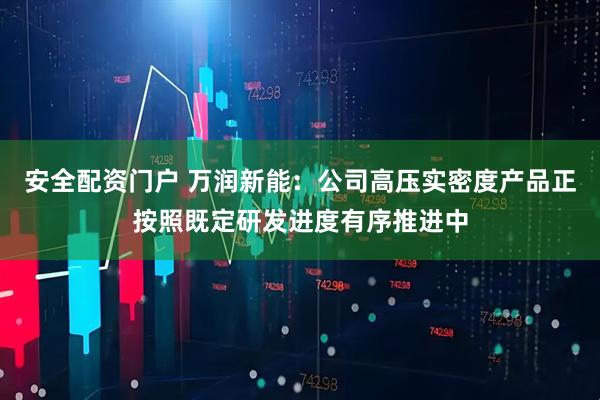 安全配资门户 万润新能：公司高压实密度产品正按照既定研发进度有序推进中